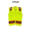 High Visibility Safety Vests Reflective Zipper Front with Pockets Work Gear